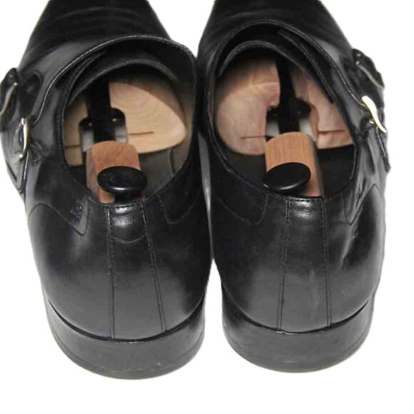 Hugo Boss Black Leather Double Monk Strap Dress Shoes Men's Size 12D - Picture 4 of 5